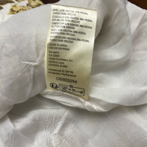 Free People Jaymes Midi Dress Pastry Cream Size XS Boho Milkmaid Smocked Floral - Picture 13 of 16